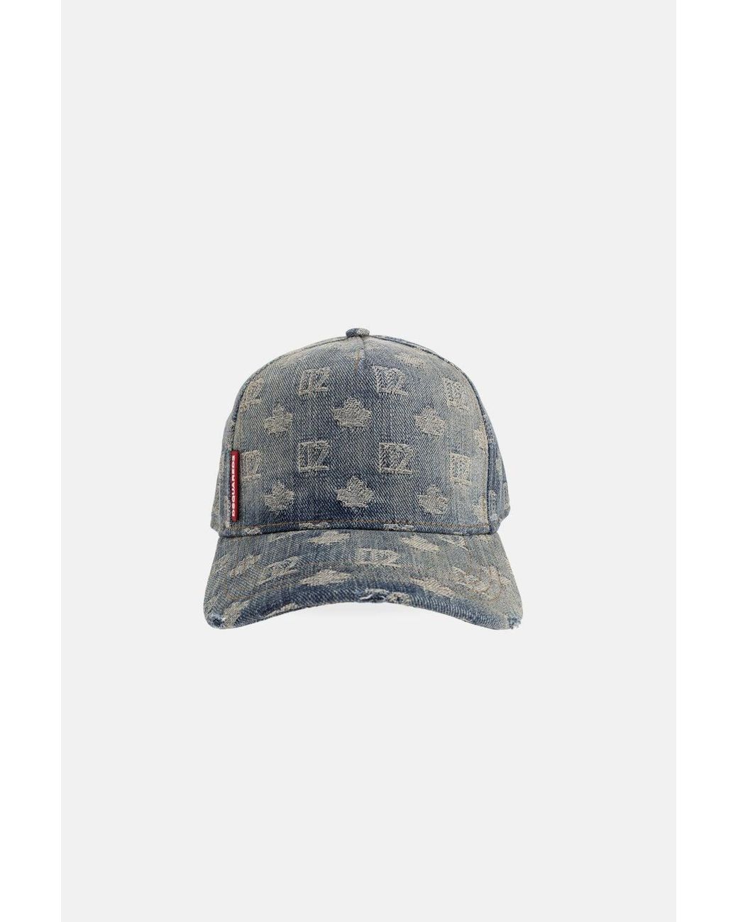 DSquared² Blue D2 Monogram Cap for men
