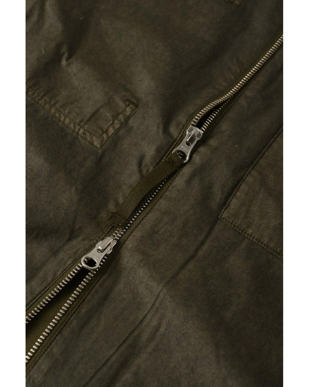 C P Company Green Cotton Zipped Lens Overshirt for men