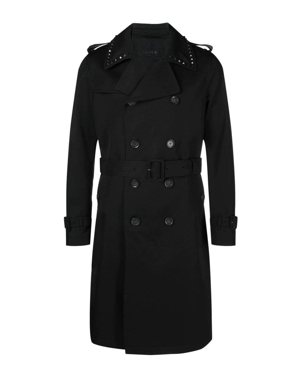 Valentino Black Untitled Stud Trench for men