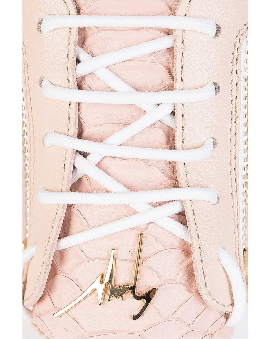 Giuseppe Zanotti Guiseppe Zanotti Mock Croc Pink Sneakers