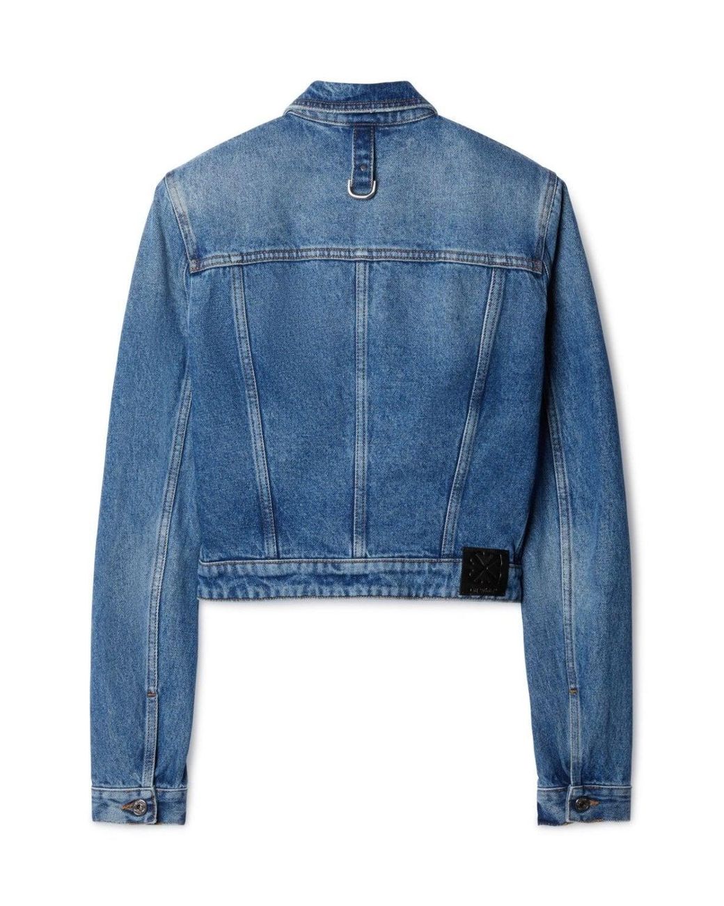 Off-White c/o Virgil Abloh Womens Cargo Crop Jacket Blue