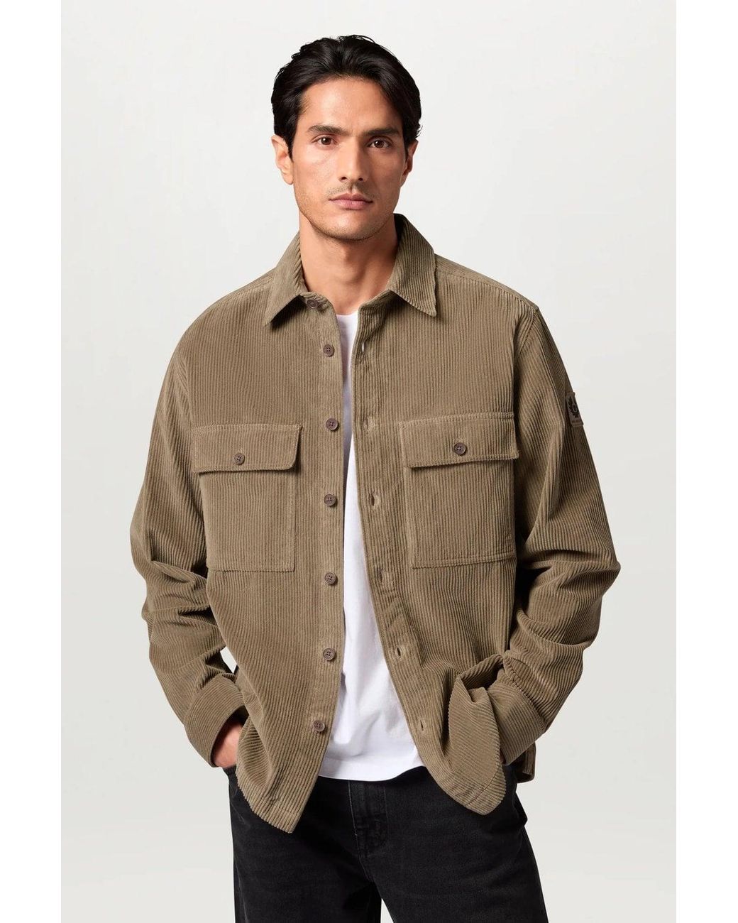 Belstaff Green Ravine Corduroy Overshirt for men