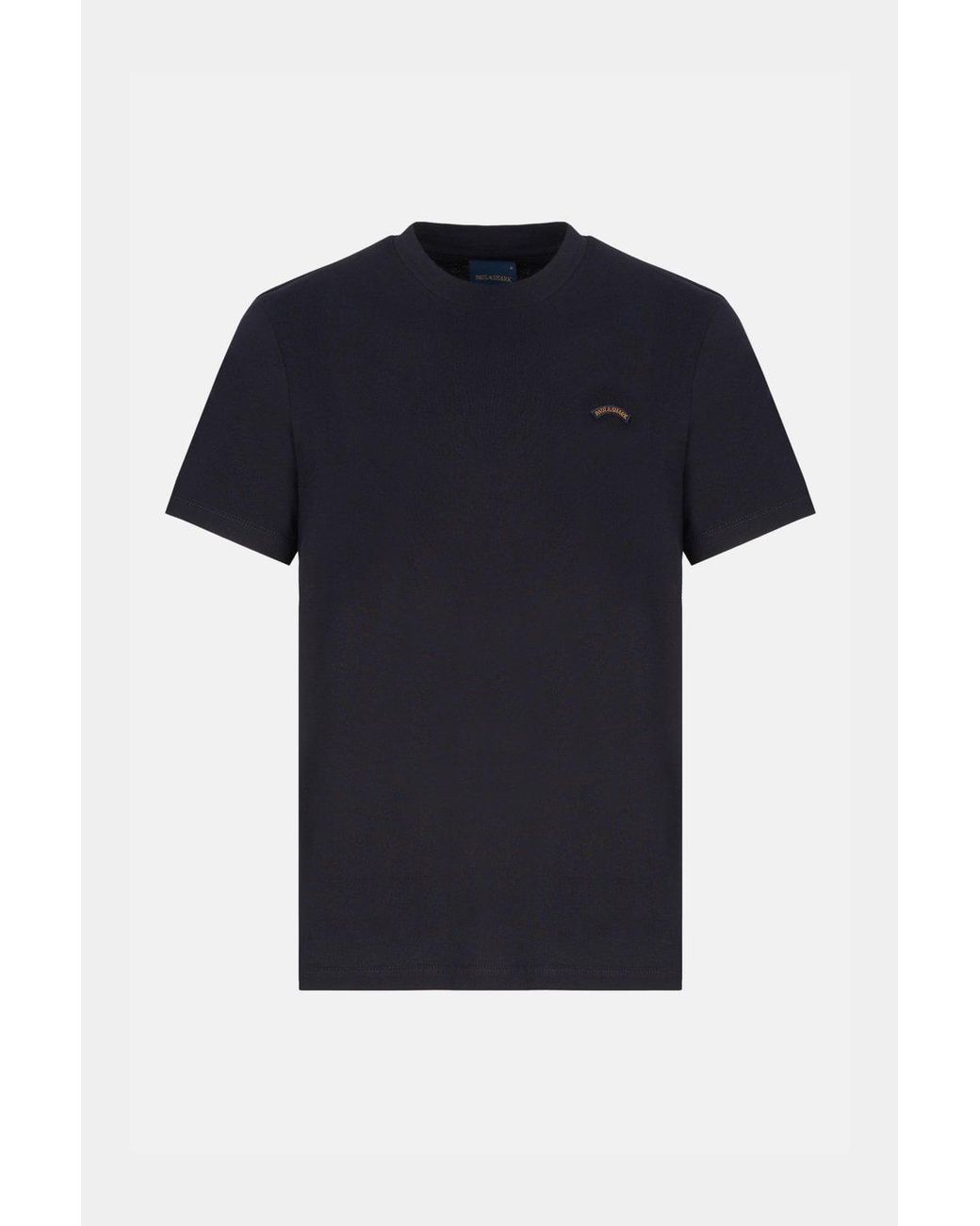 Paul & Shark Black Pure Cotton Jersey Badge T Shirt for men