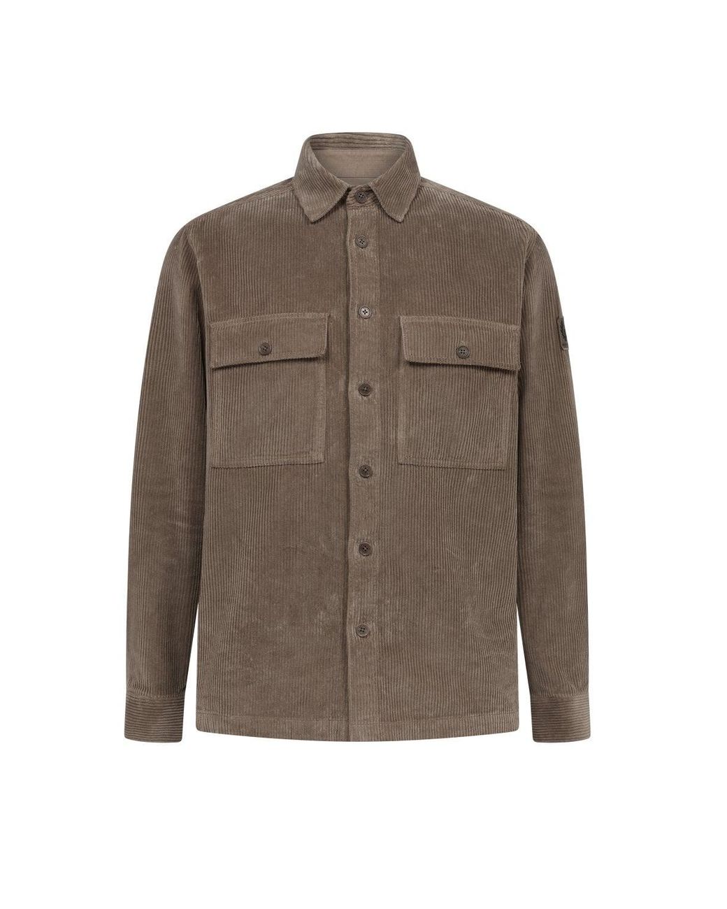 Belstaff Brown Ravine Corduroy Overshirt for men