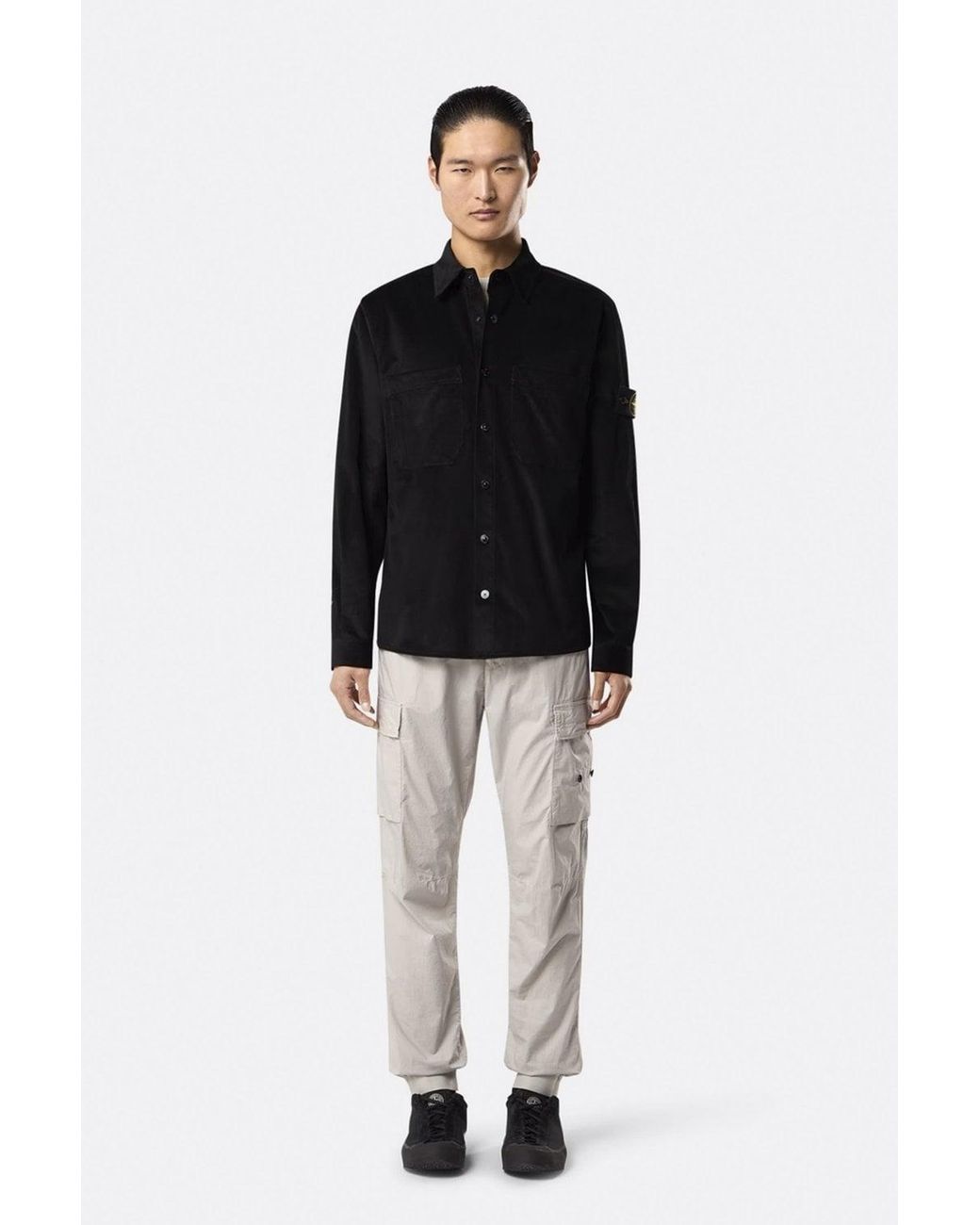 Stone Island Black S01144 Compass Shirt for men