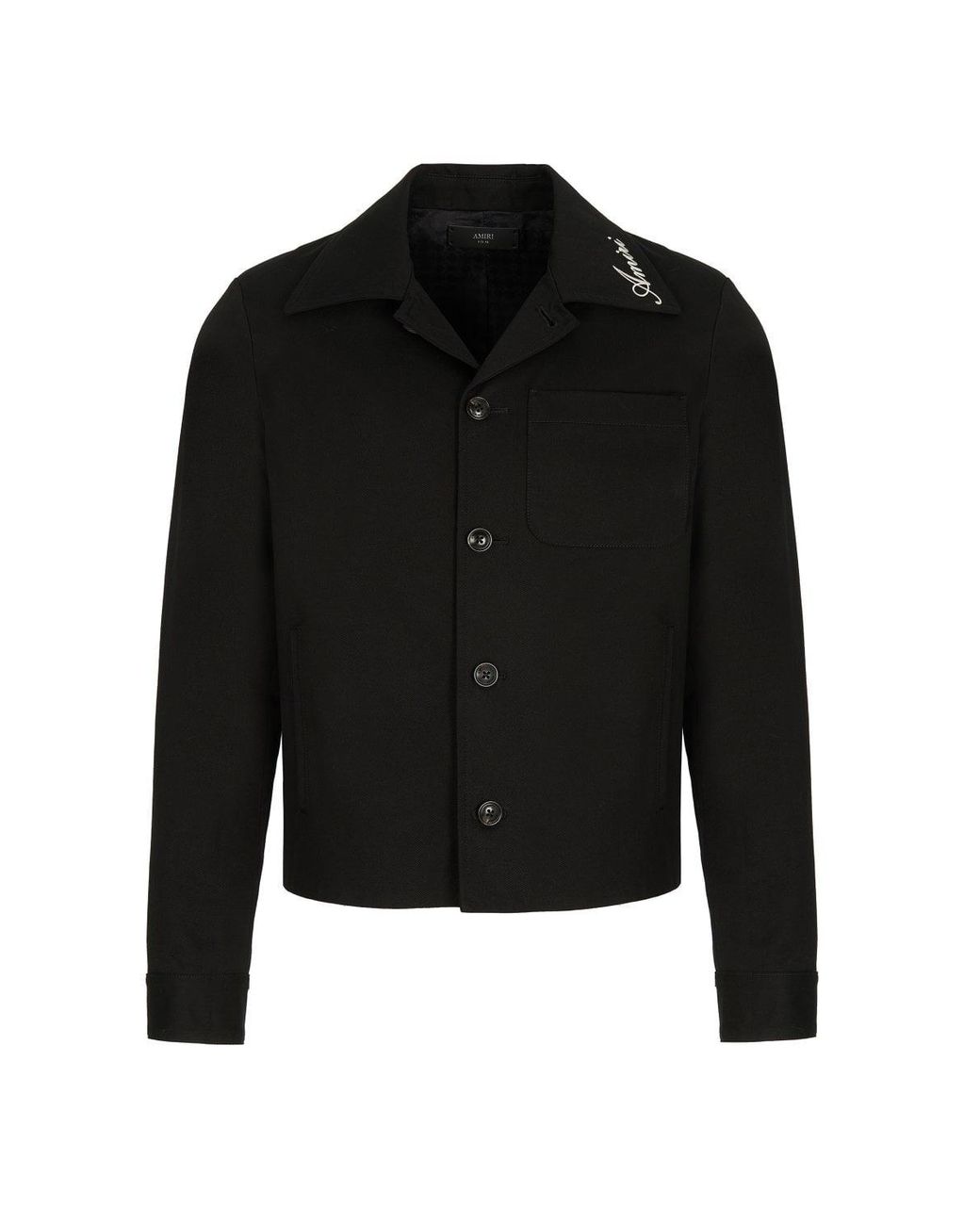 Amiri Black Script Collar Jacket for men