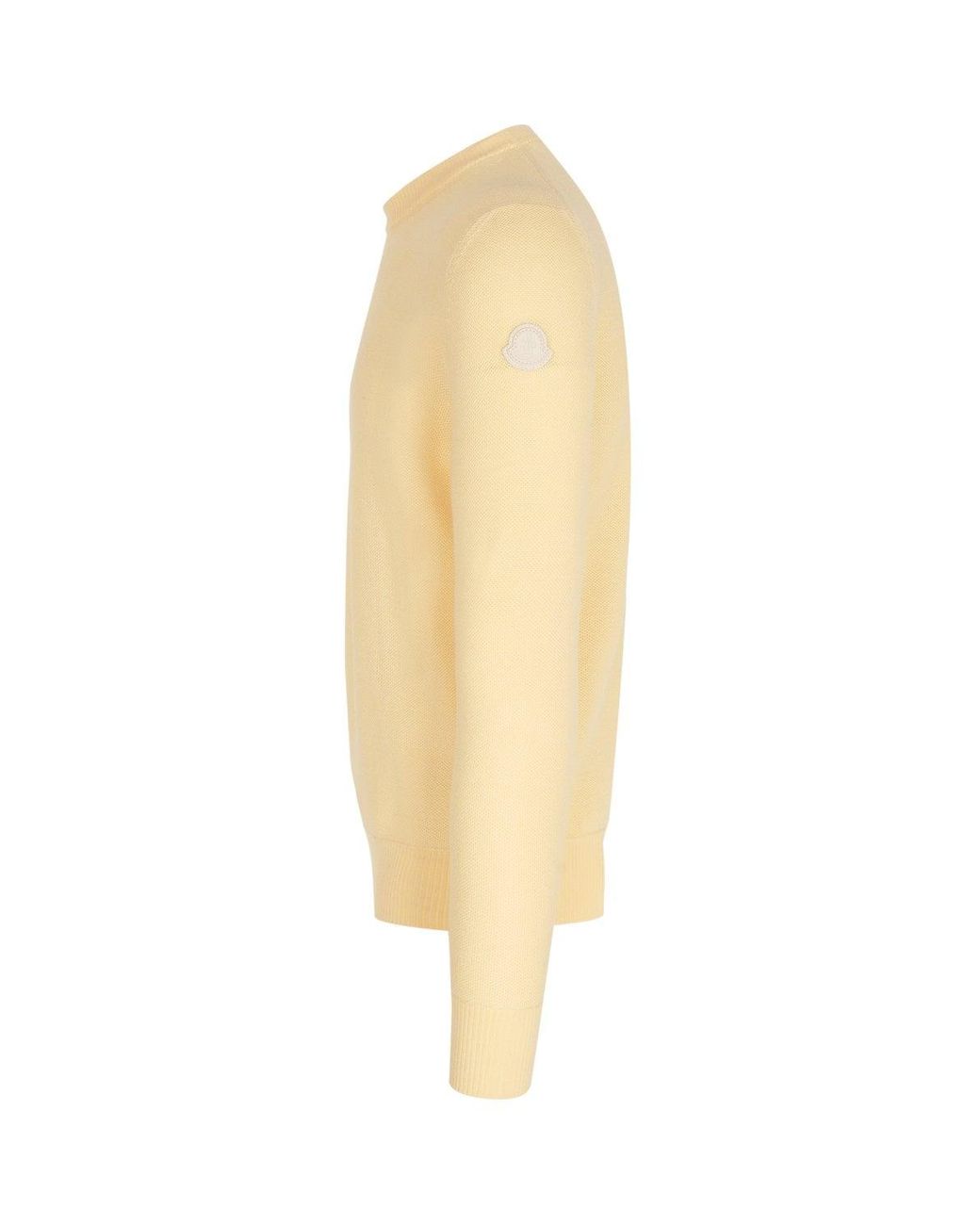 Moncler Natural Tonal Logo Sweater for men
