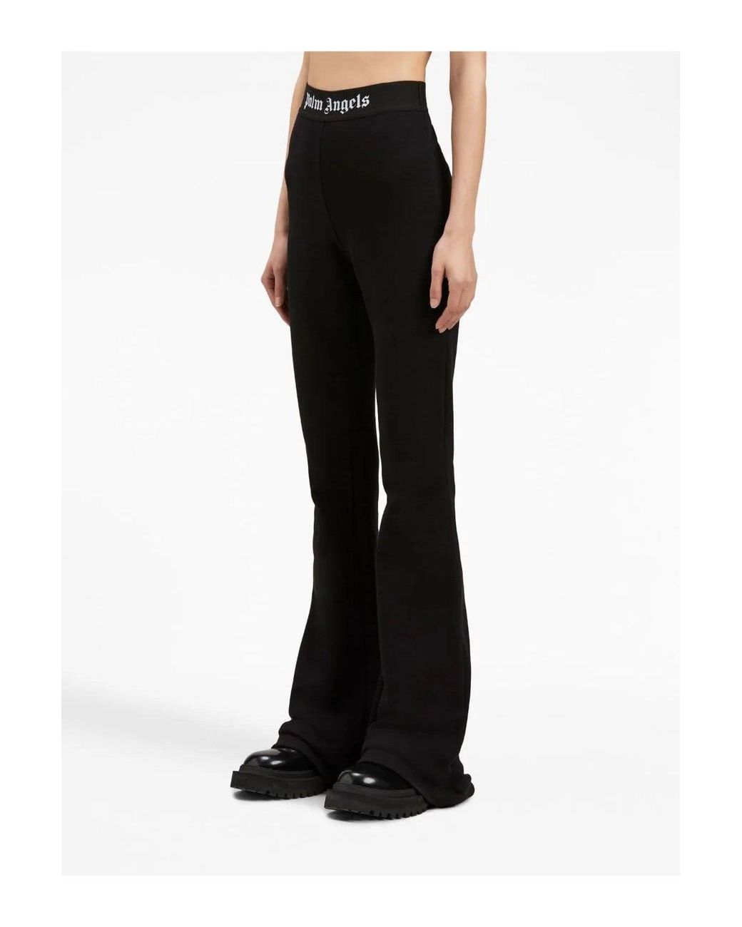 Palm Angels Black Logo Flare JOGGERS for men