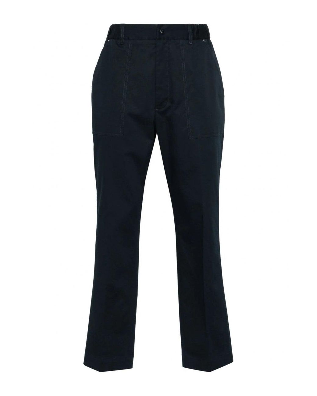 Moncler Blue Cotton Trousers for men