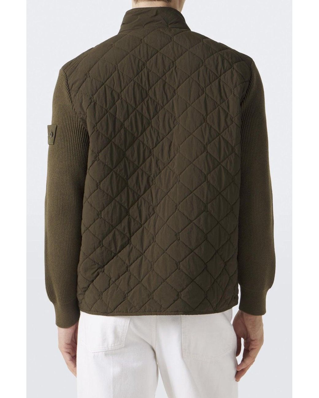 Stone Island Green Quilted 4100016 Jacket for men