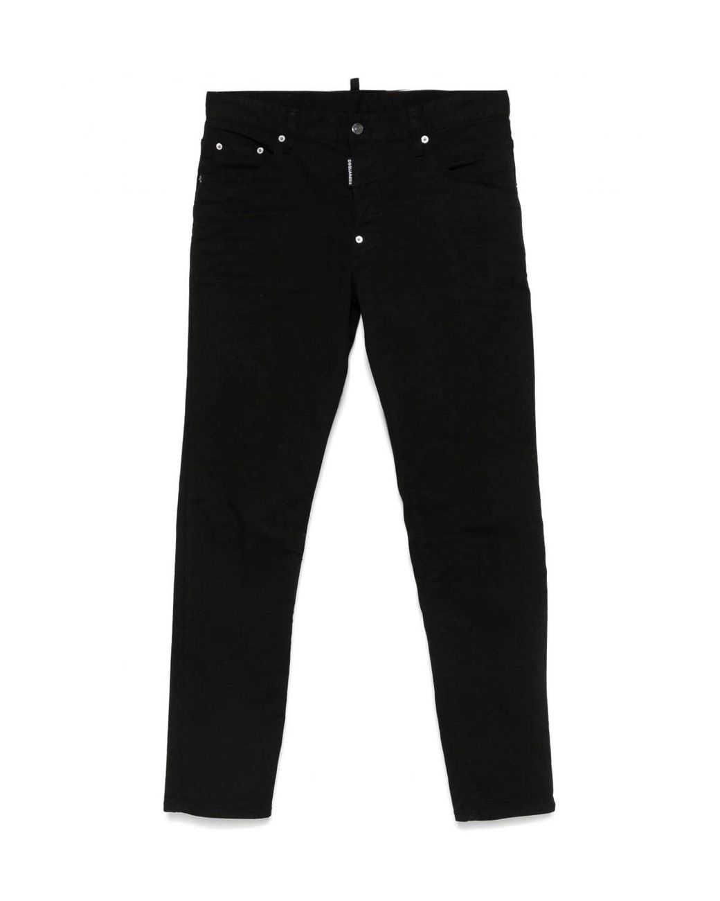 DSquared² Solid Black Skater Jeans for men