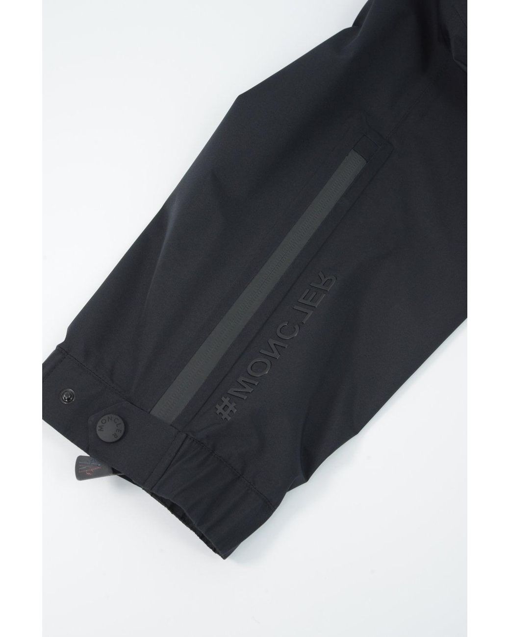 Moncler Black Cuffed Tech Trousers for men