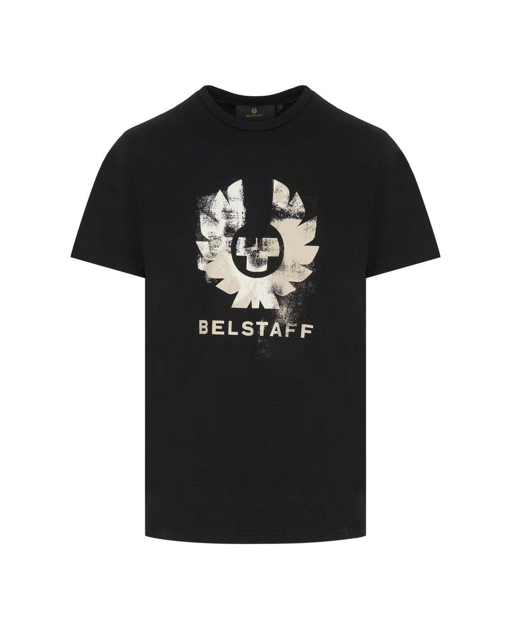 Belstaff Black Blur Cotton T Shirt for men