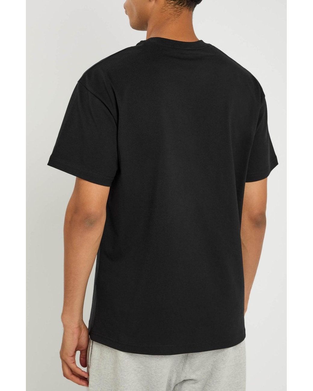 Givenchy Black Regular Fit Embroidered Logo T Shirt for men