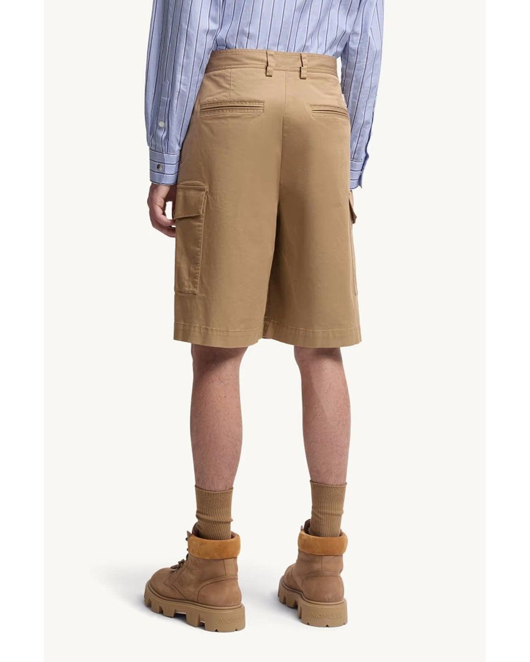Moncler Natural Cotton Cargo Shirts for men