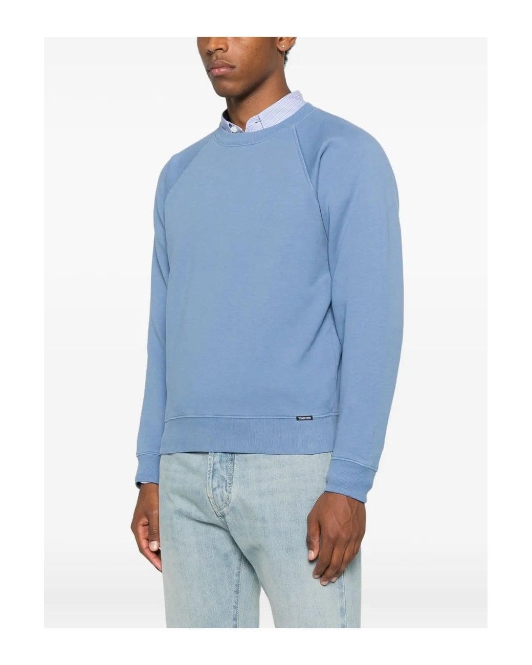 Tom Ford Blue Cotton Sweatshirt for men