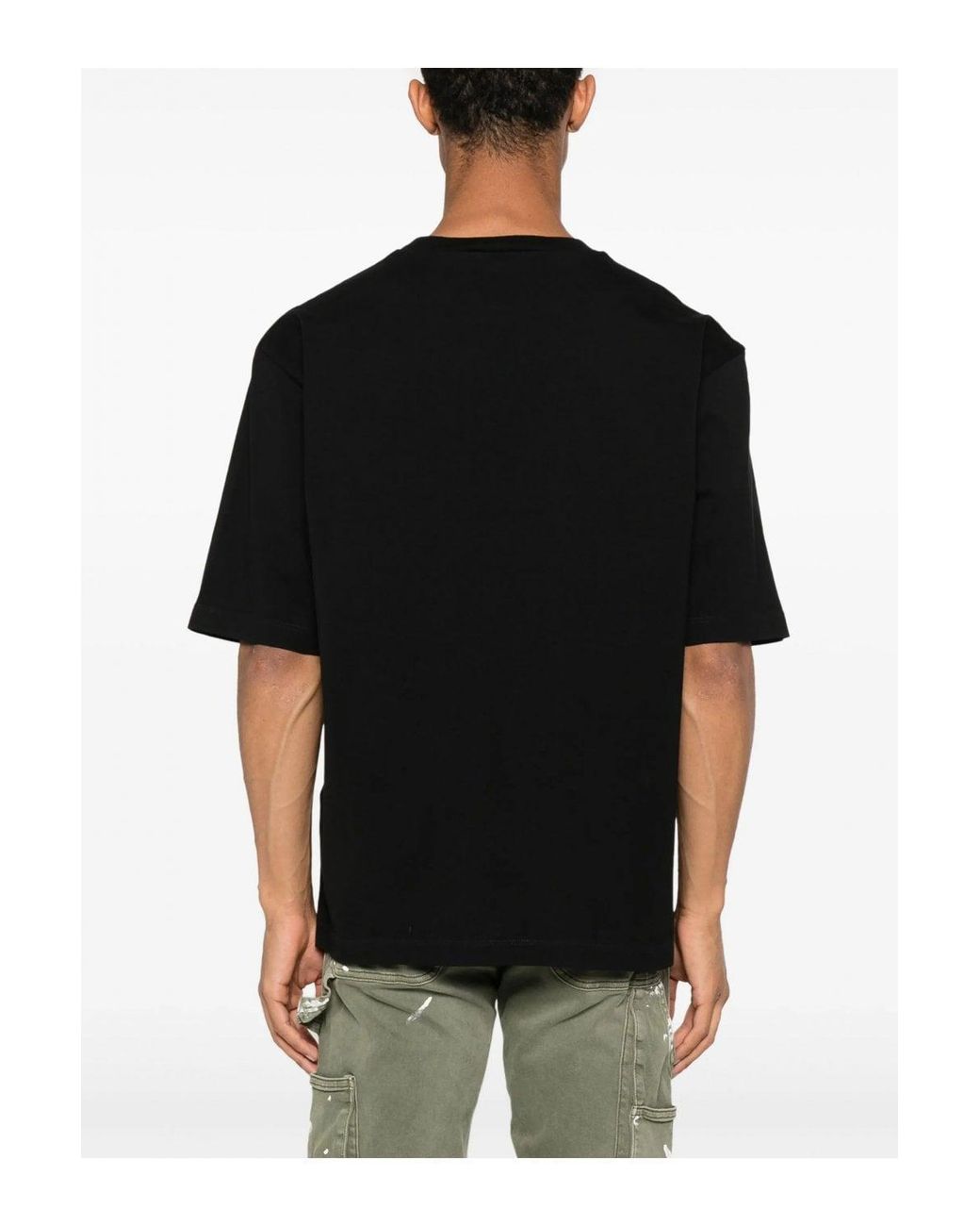 DSquared² Black Heritage Logo Loose Fit T Shirt for men