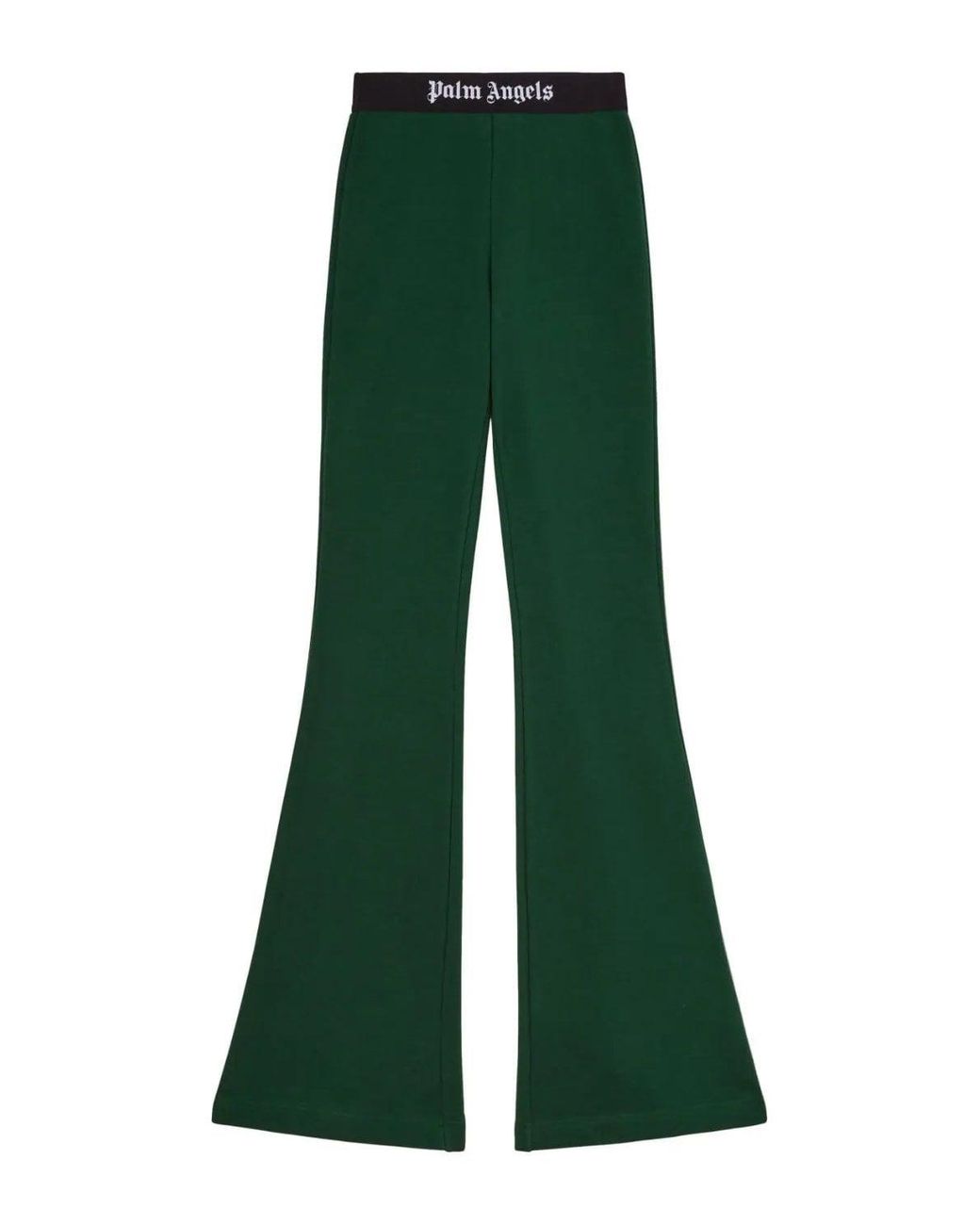 Palm Angels Green Logo Flare JOGGERS for men