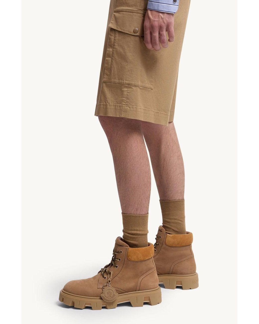 Moncler Natural Cotton Cargo Shirts for men