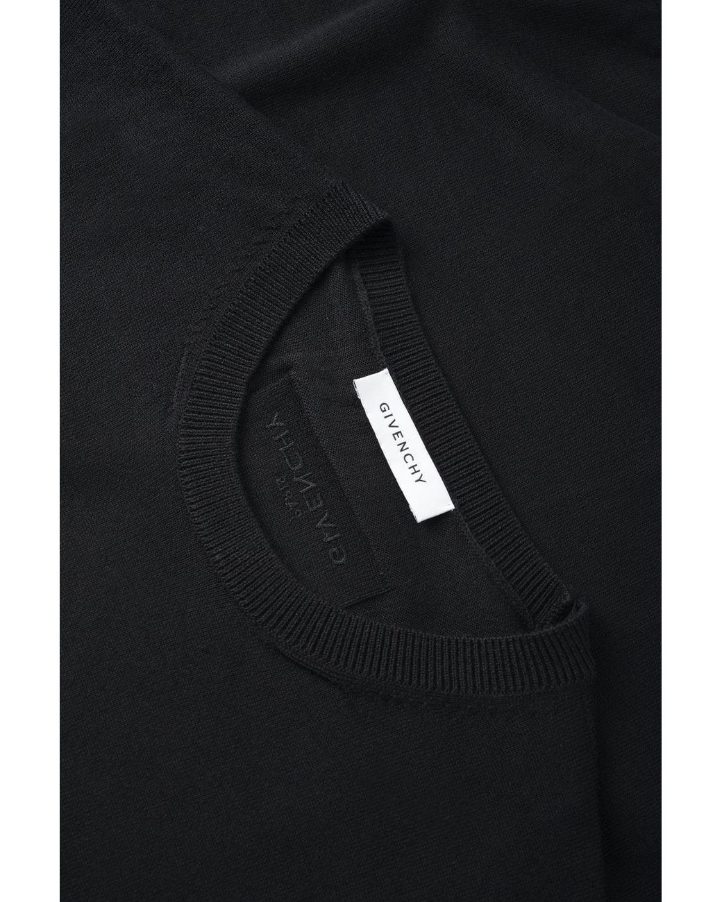 Givenchy Black Branded Wool Sweater for men