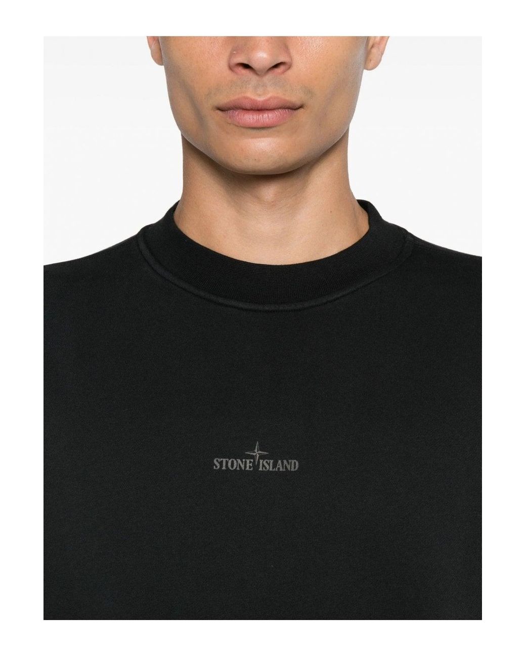 Stone Island Black S0195 Branded Sweatshirt for men