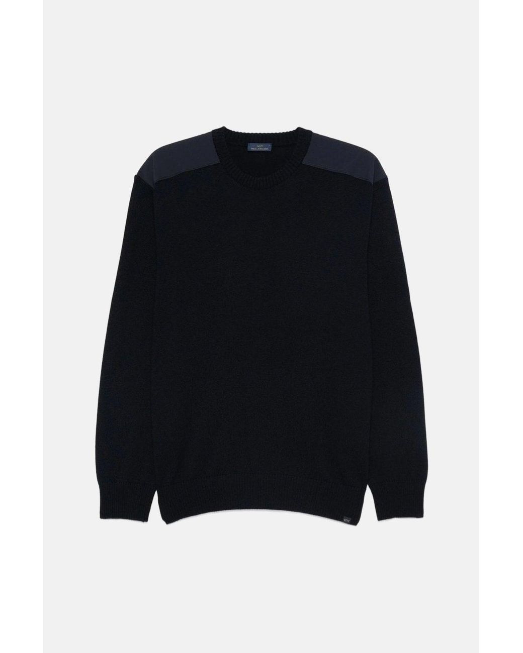 Paul & Shark Black Technical Wool Typhoon Sweater for men