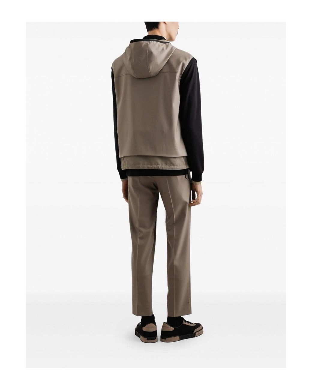 Dolce & Gabbana Black Contrast Trim Ls Polo for men