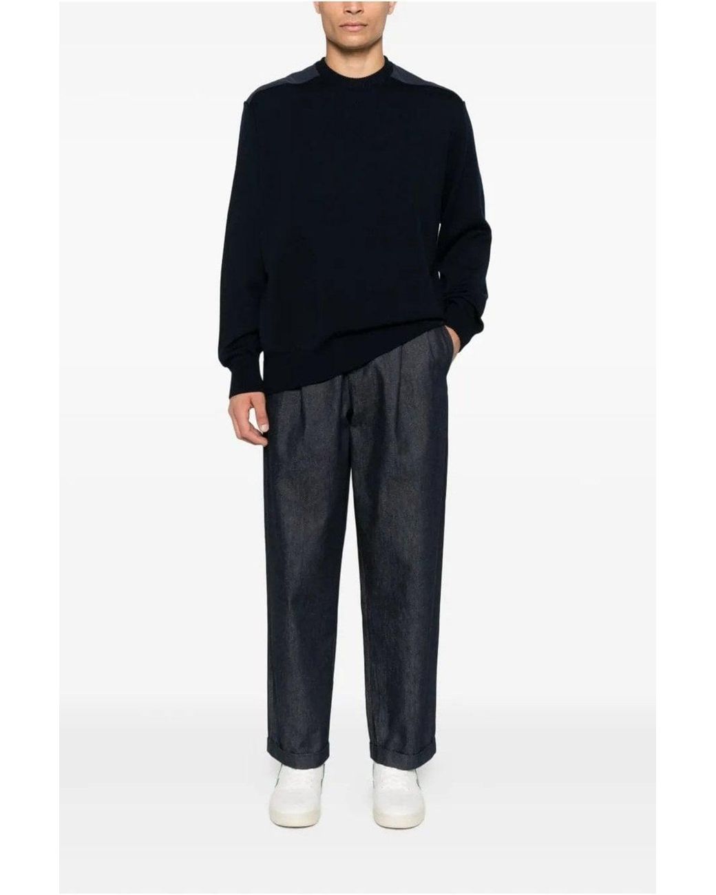 Paul & Shark Black Technical Wool Typhoon Sweater for men
