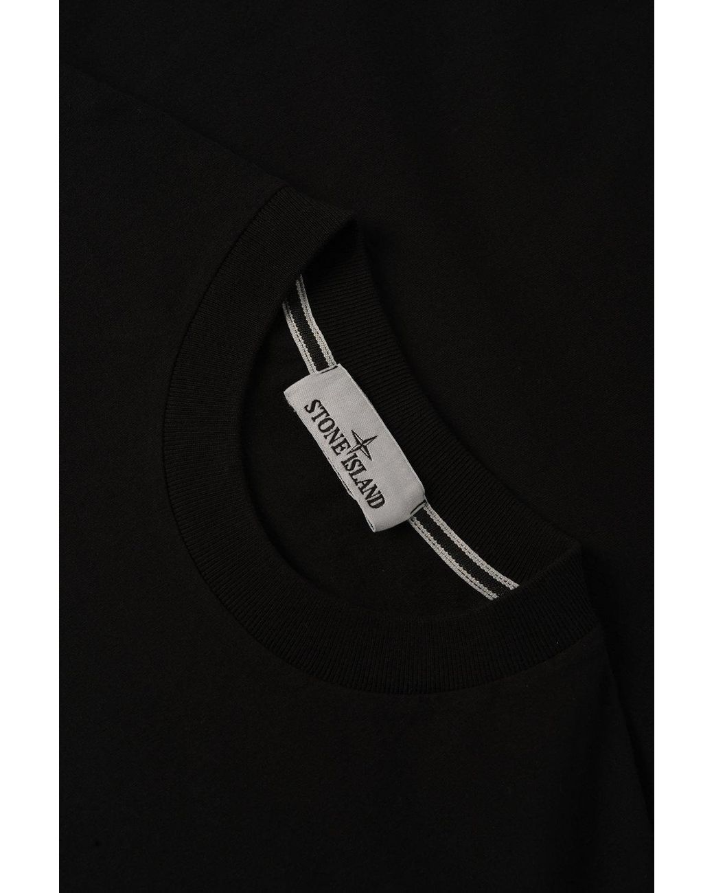 Stone Island Black Branded 2100033 T Shirt for men
