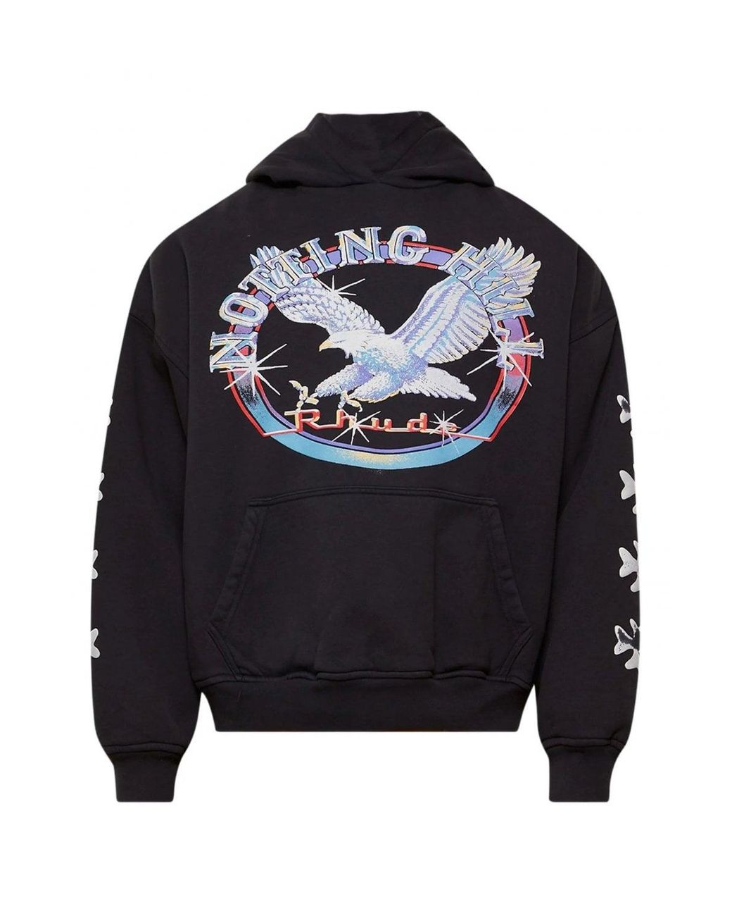 Rhude Blue Notting Hill Eagle Hooded Top for men
