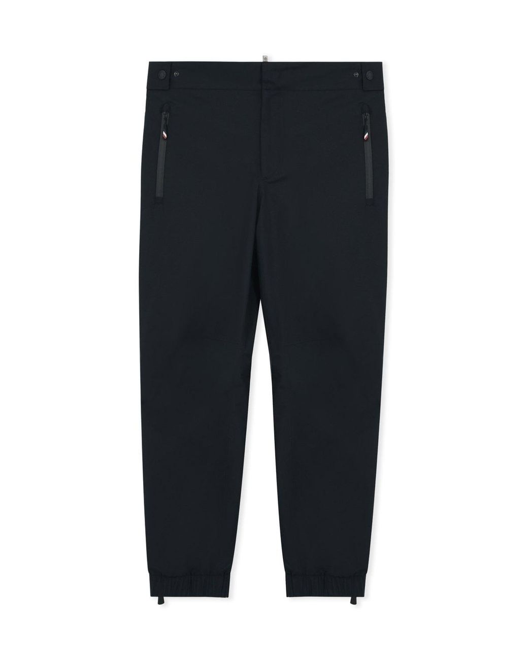 Moncler Black Cuffed Tech Trousers for men