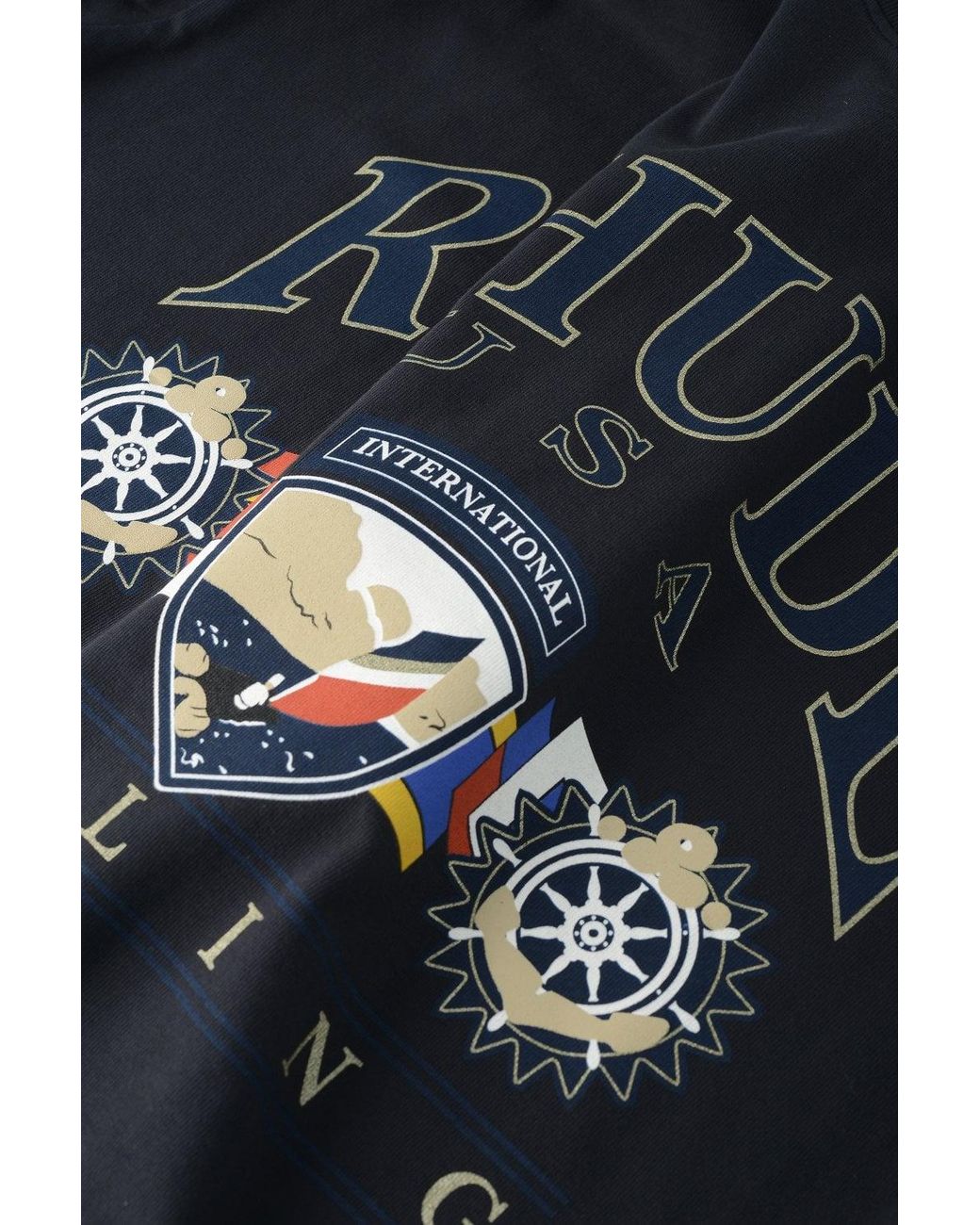 Rhude Black Usa Sailing Icon Tee for men