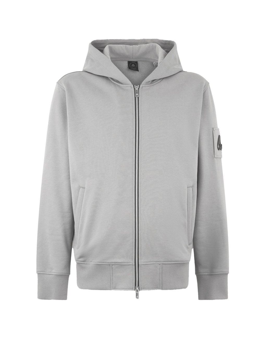 Moose Knuckles Gray Hartsfield Zip Hooded Top for men