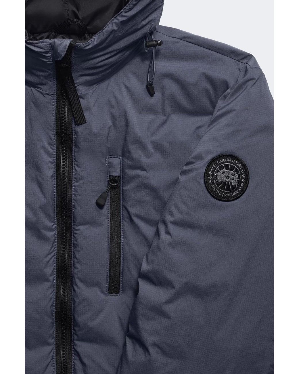 Canada Goose Blue Lodge Hooded Jacket Black Disc for men