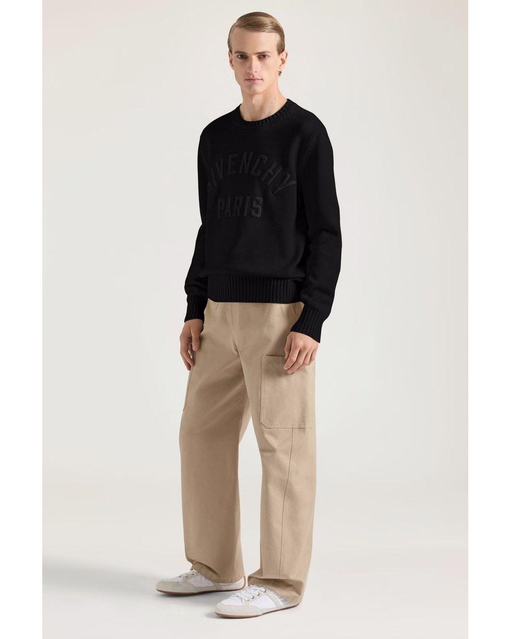 Givenchy Black Branded Sweater for men