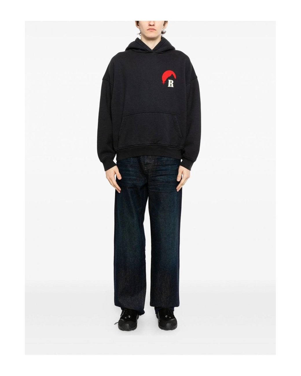 Rhude Black Moonlight Regatta Hoodie for men