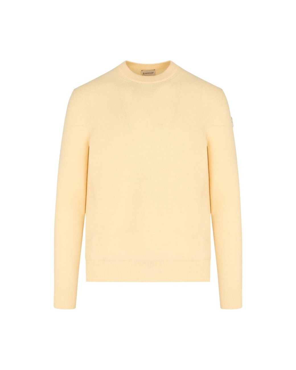 Moncler Natural Tonal Logo Sweater for men