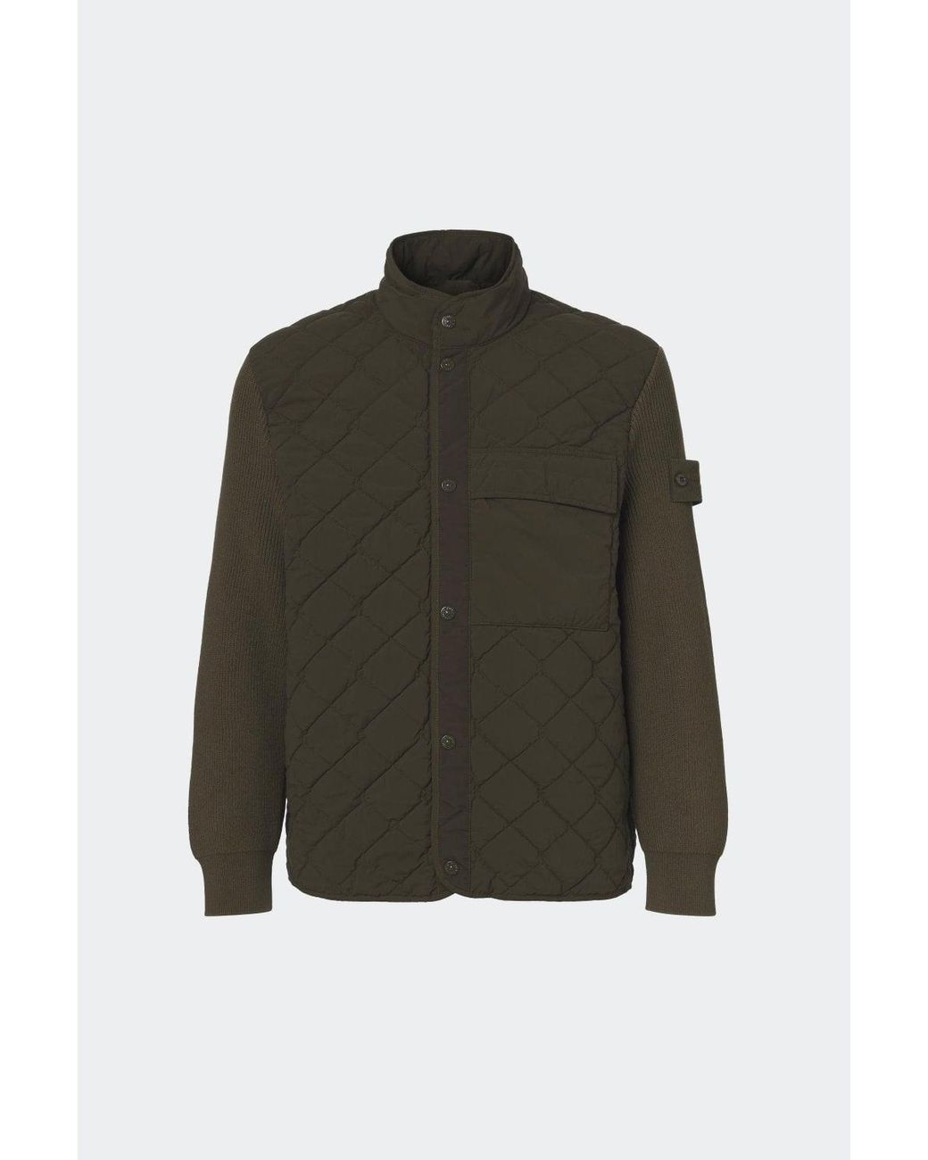 Stone Island Green Quilted 4100016 Jacket for men