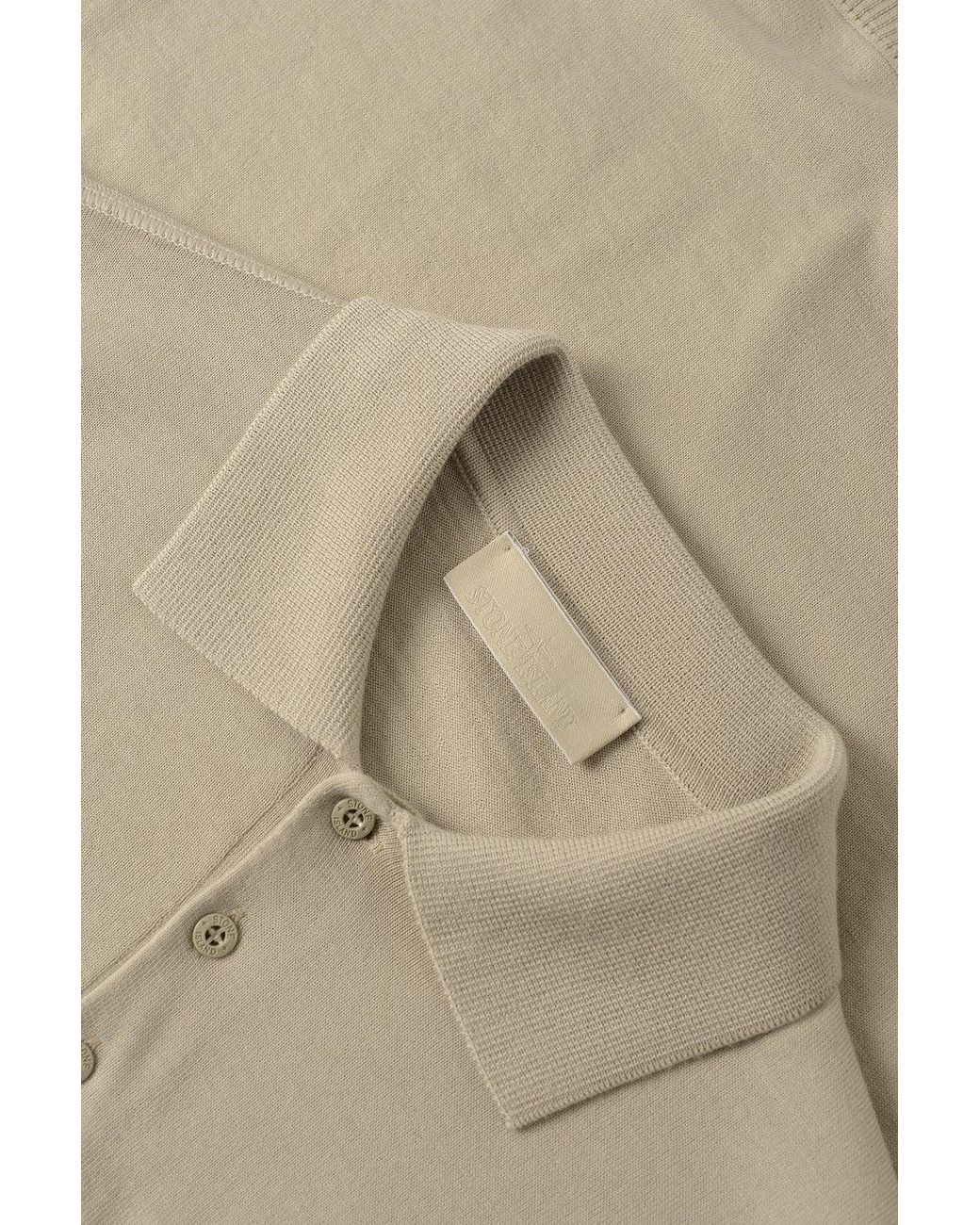 Stone Island White Ghost 5100076 Knitted Polo for men