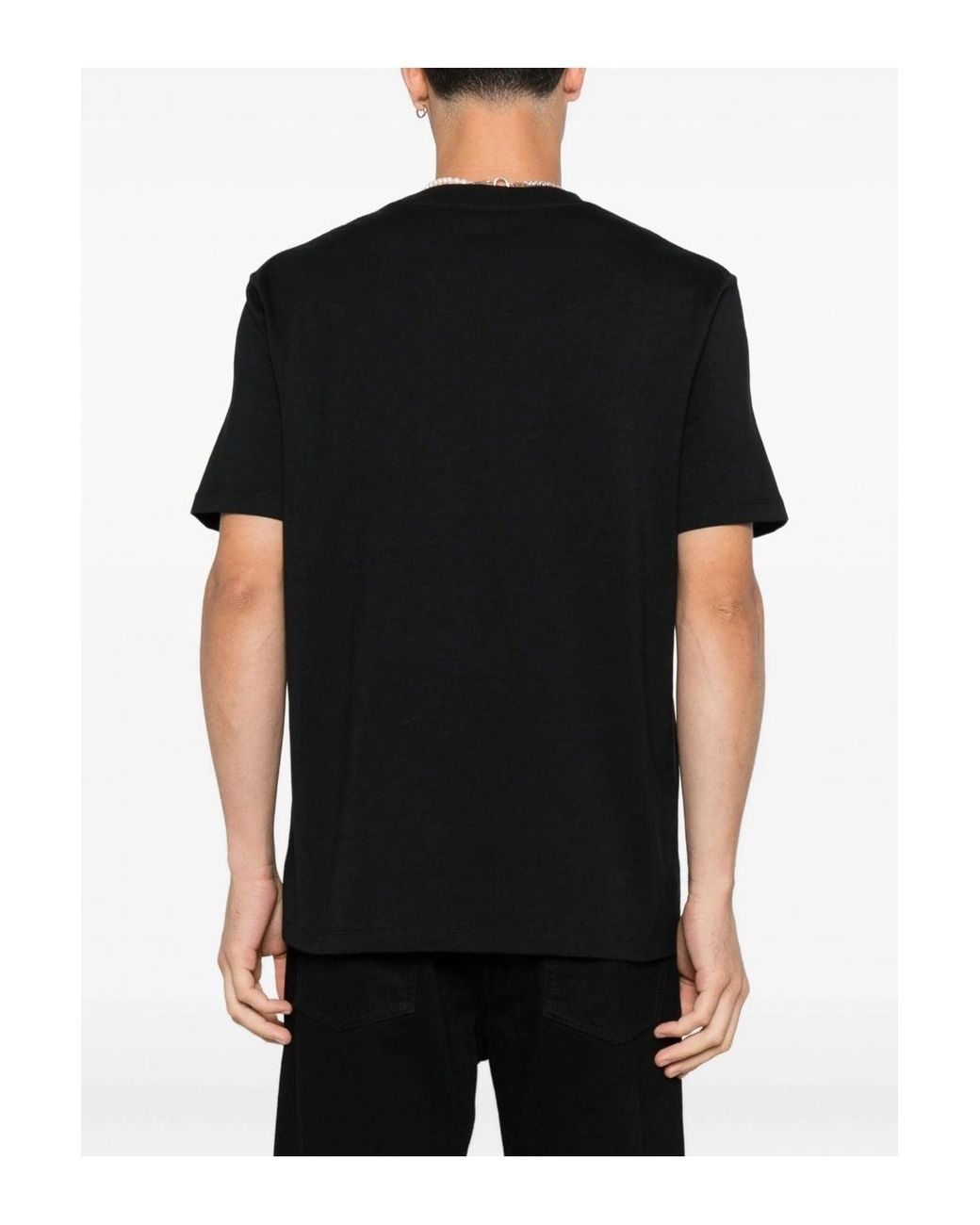Balmain Black Regular Couture Label T Shirt for men