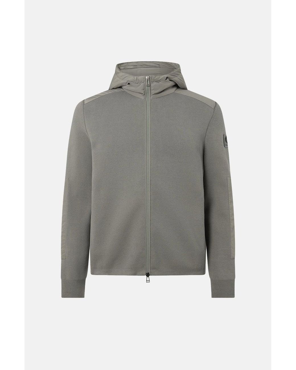 Belstaff Gray Console Hybrid Hooded Top for men
