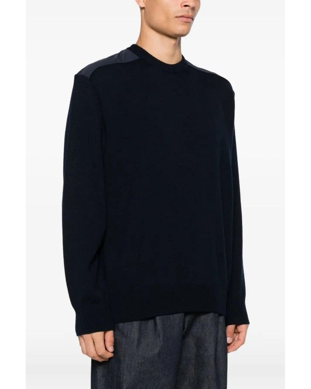 Paul & Shark Black Technical Wool Typhoon Sweater for men