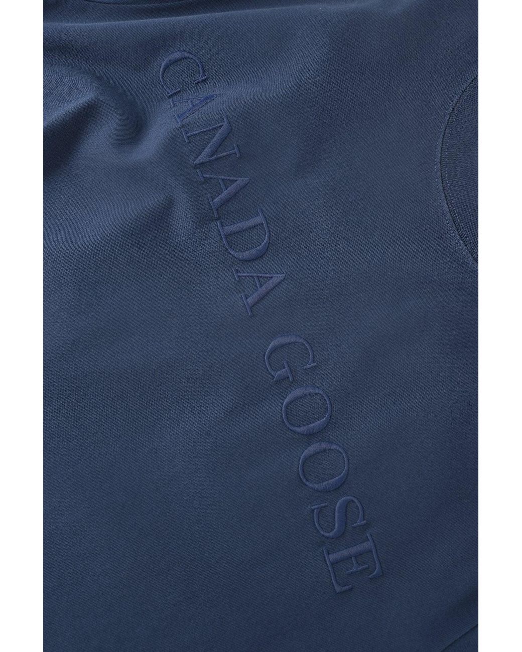 Canada Goose Blue Vantage T Shirt Embroidery Logo for men