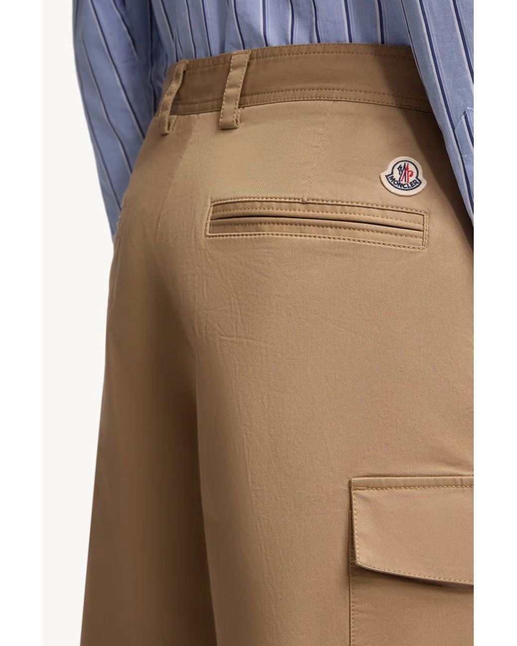 Moncler Natural Cotton Cargo Shirts for men