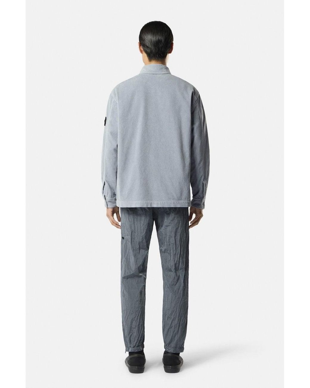 Stone Island Blue Corduroy 1200016 Overshirt for men