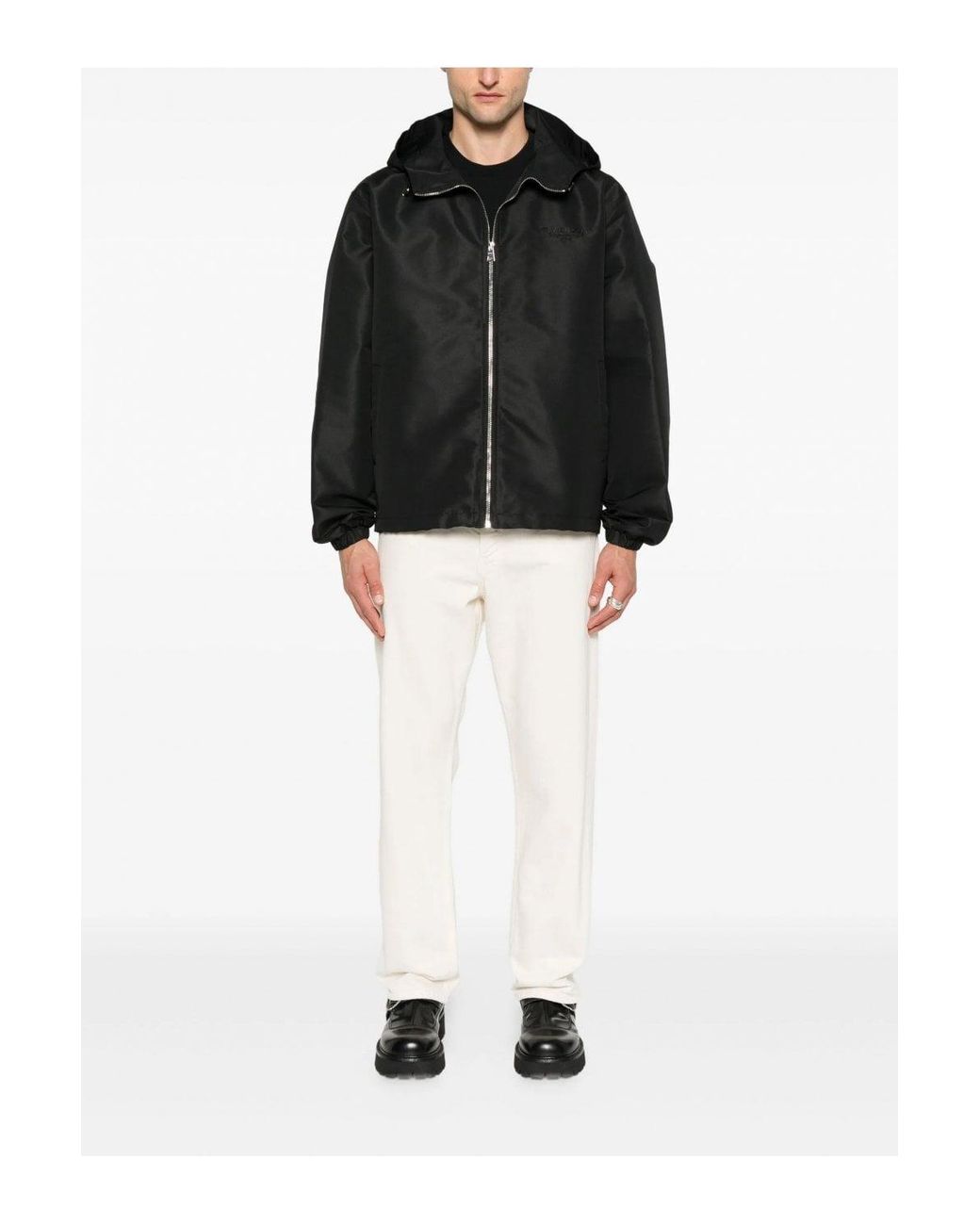 Givenchy Black Polyfaille Hoodie Windbreaker for men