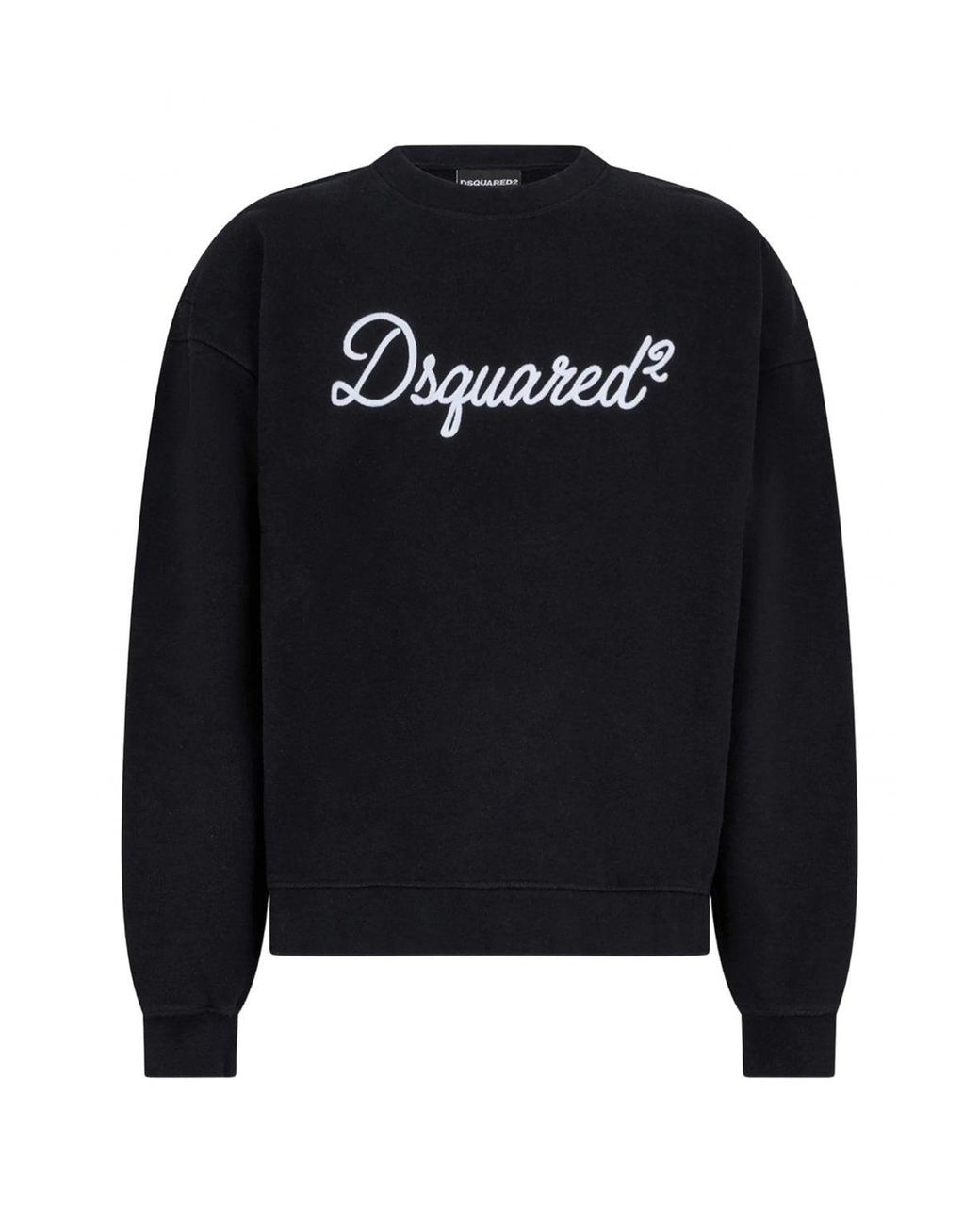 DSquared² Black Relax Fit Signature Sweatshirt for men