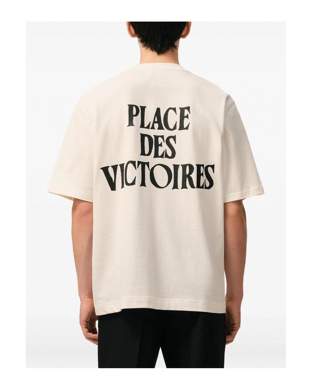 AMI White Boxy Fit Signature Back T Shirt