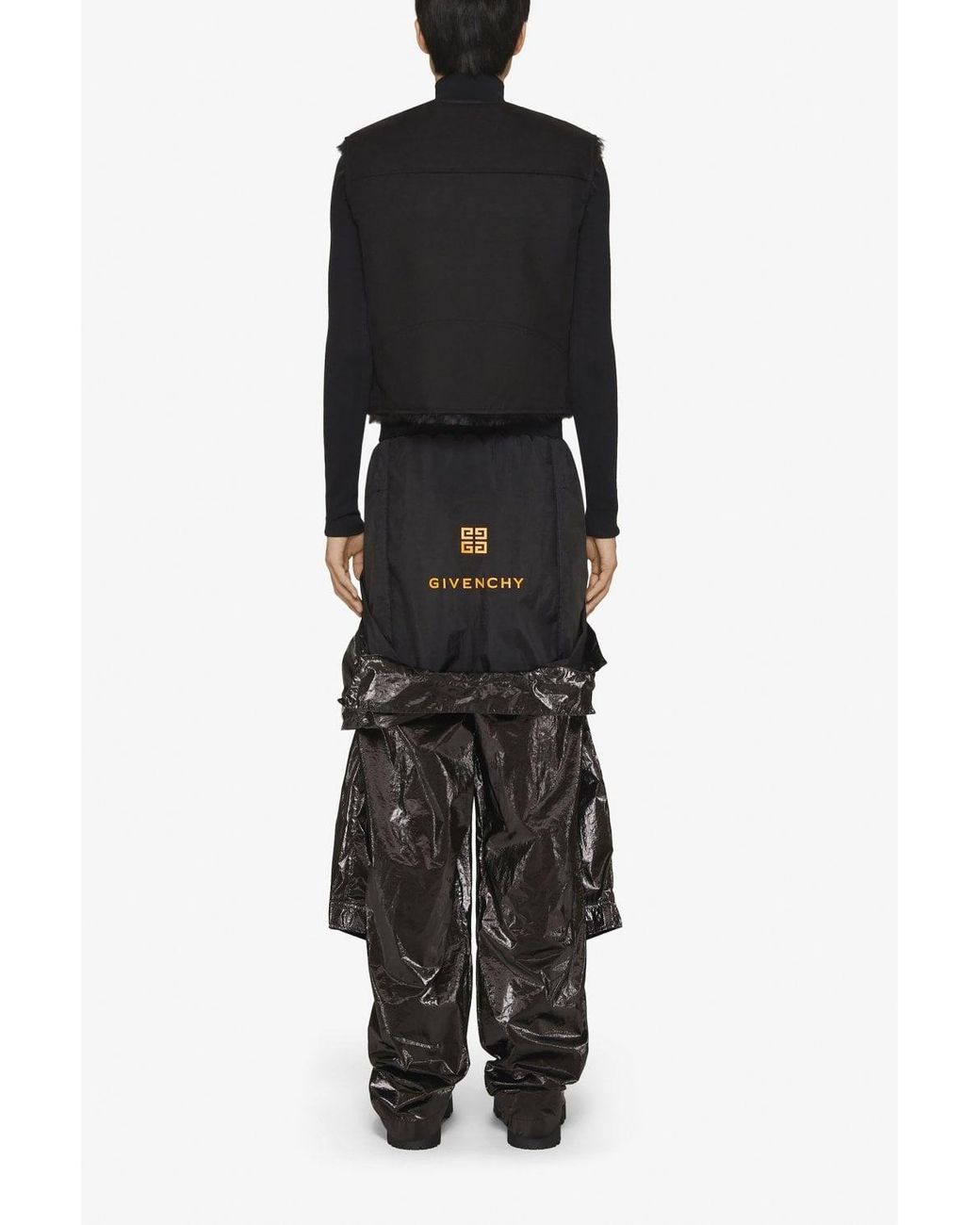 Givenchy Black Snap Botton Down Gilet for men