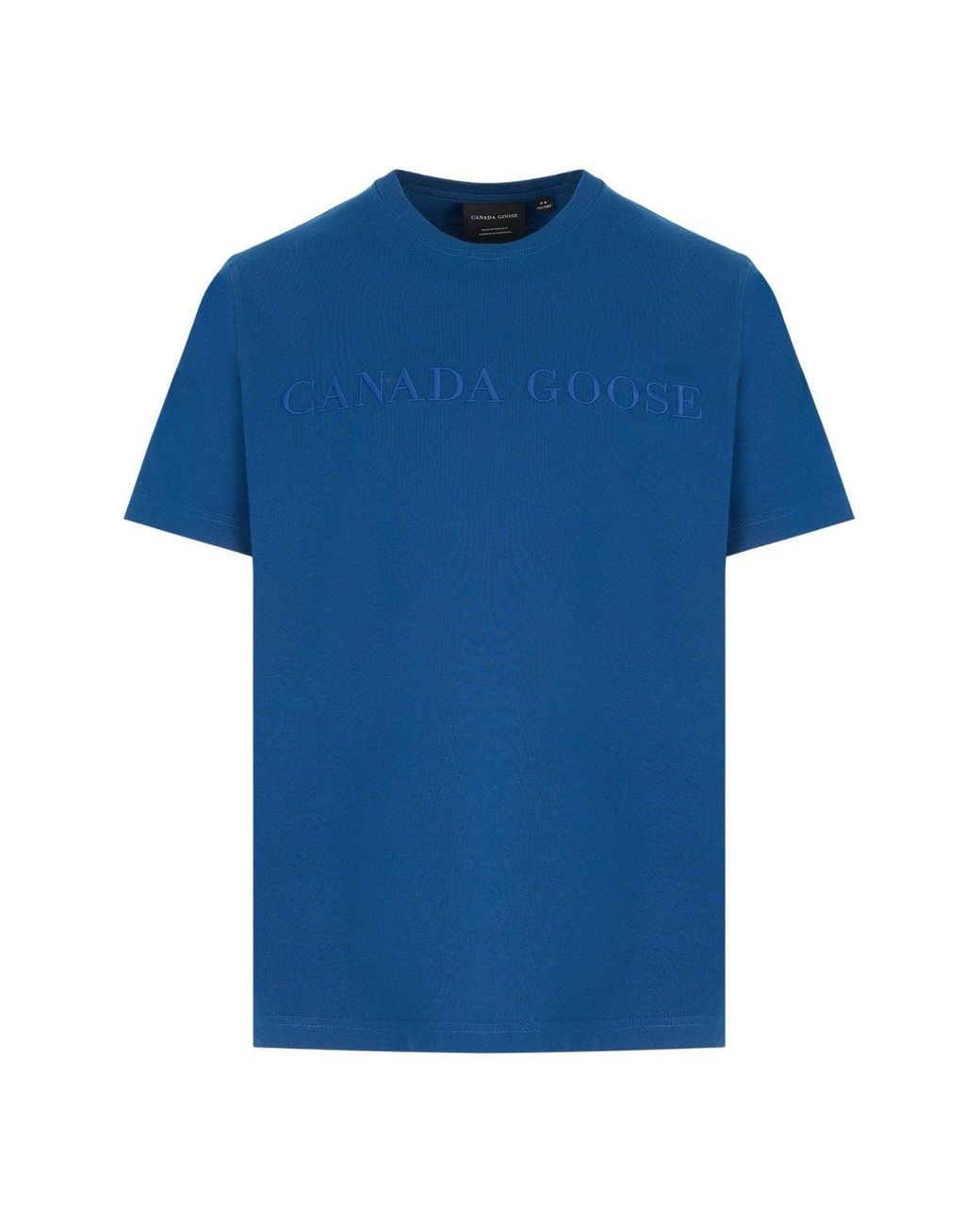 Canada Goose Blue Vantage T Shirt Embroidery Logo for men
